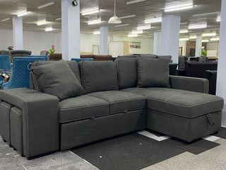 Sofá cama chaise longue gris