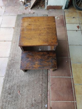 Escalera pequeña 2 peldaños madera