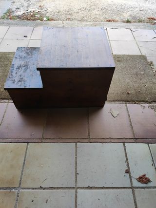 Escalera pequeña 2 peldaños madera