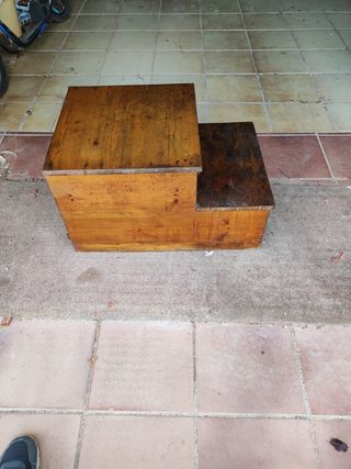 Escalera pequeña 2 peldaños madera