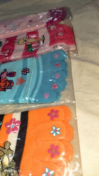 Calcetines de dedos mujer: 4 pares
