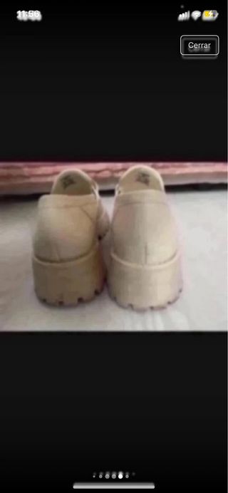 Mocasines plataforma beige-dorado