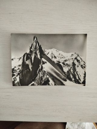 Postal antigua los Alpes vistos aguja plan 