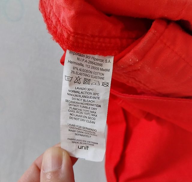 Pantalón corto/Short rojo mujer - Talla 40