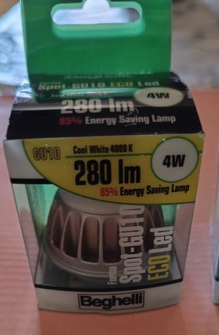 2 Faretti Beghelli GU10 ECO LED 4W