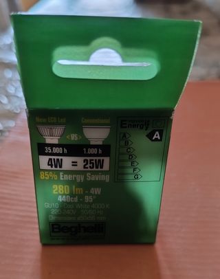 2 Faretti Beghelli GU10 ECO LED 4W