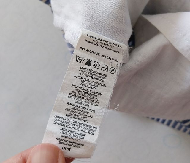 Pantalon corto/Shorts mujer rayas azul-blanco, 38