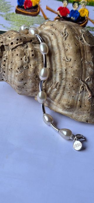 Pulsera plata perlas - Edición limitada