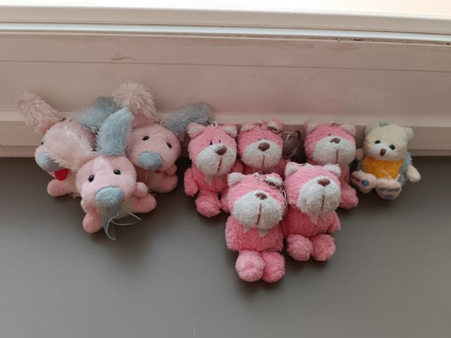 Llaveros de peluche: 9 piezas