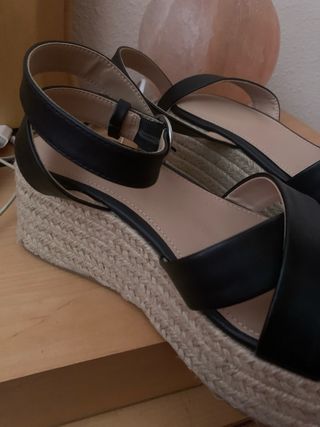Sandalias cuña Lefties negras