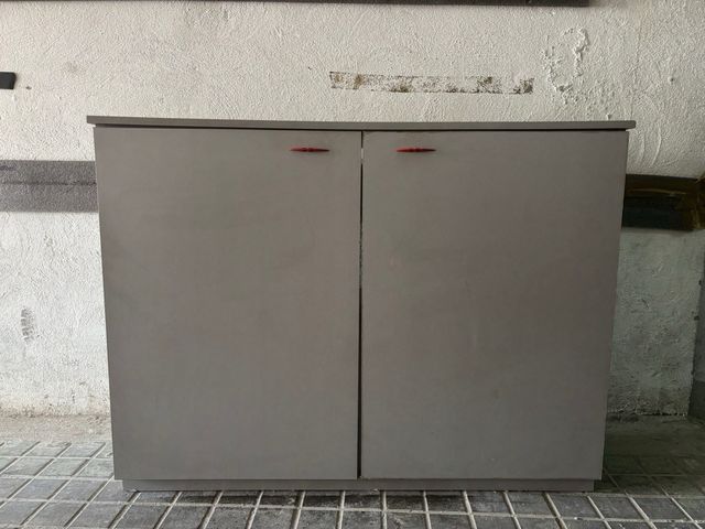 Armario gris 2 puertas