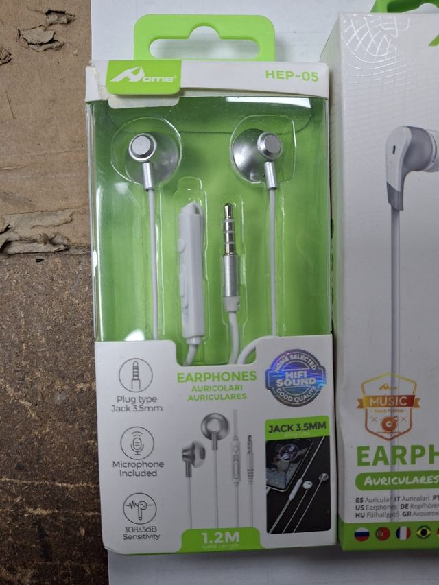 3 cuffie con jack Aome da 3,5 mm bianche