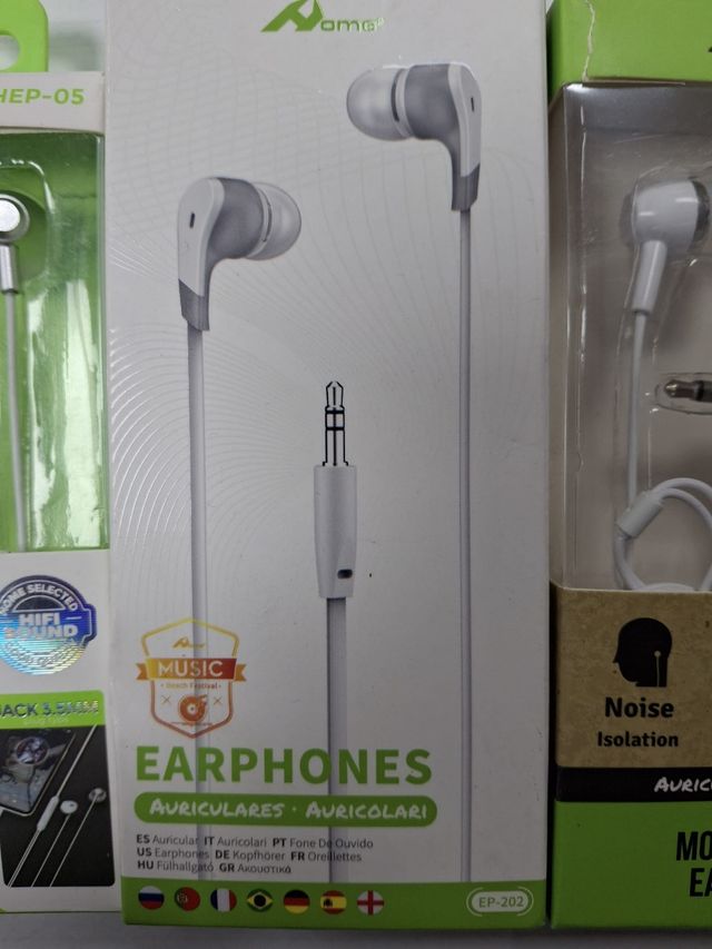 3 cuffie con jack Aome da 3,5 mm bianche