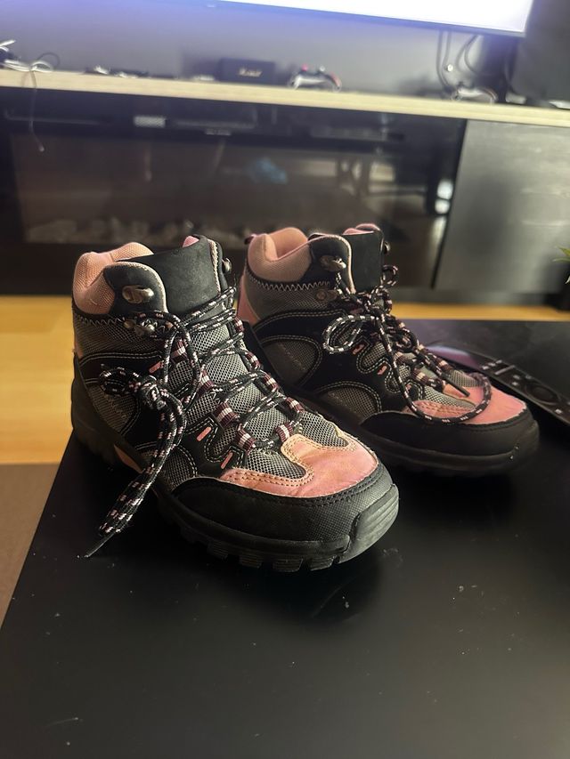 Botas montaña niña - rosa-negro