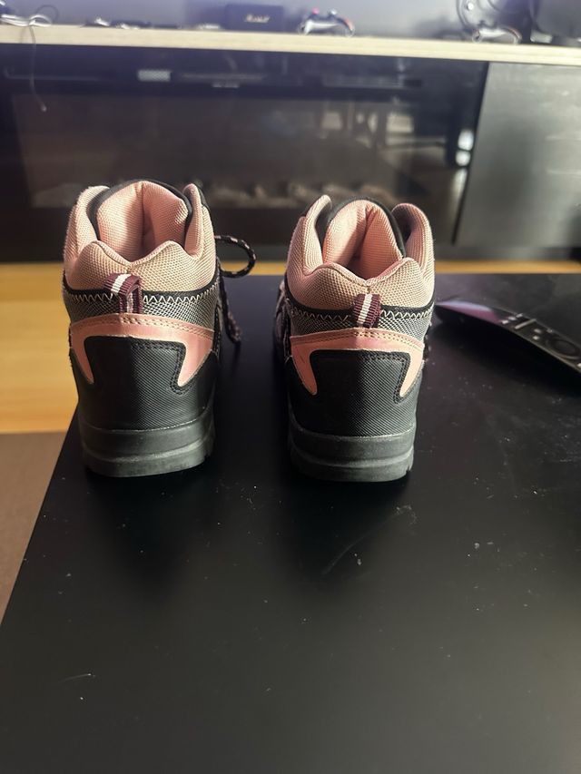 Botas montaña niña - rosa-negro