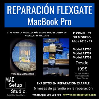 REPARACION PANTALLA FLEXGATE - MacBook Pro 2016/17