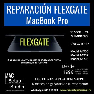 REPARACION PANTALLA FLEXGATE - MacBook Pro 2016/17