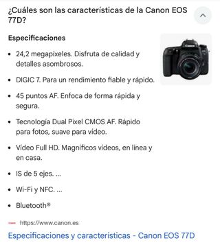 Canon EOS 77D + lente18-135mm+accesorios