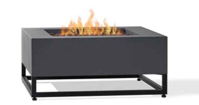 Mesa fogata exterior gris / braseros a medida