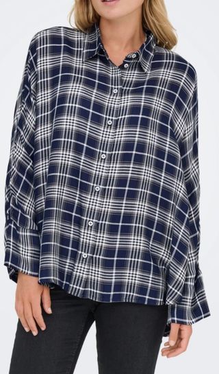 Camisa cuadros azul-blanco