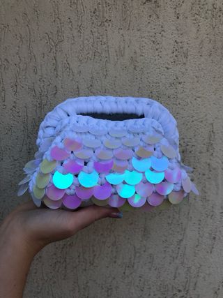 Borsa uncinetto paillettes