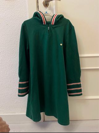 Vestido sudadera verde