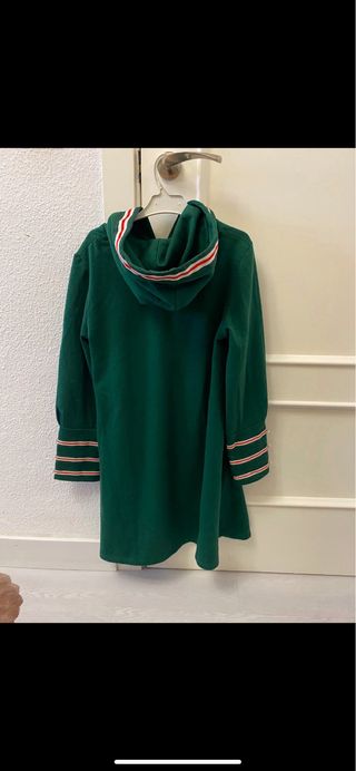 Vestido sudadera verde
