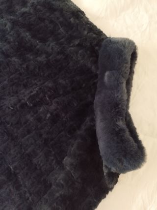 Capa azul imitación piel - Talla única
