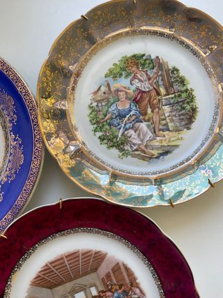 Plato pared porcelana decorativo