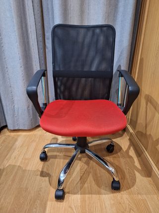 Silla oficina giratoria roja