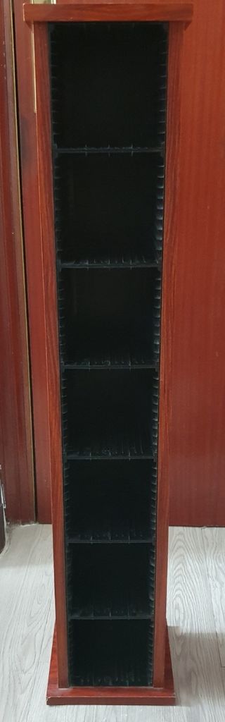 Estantería CD y DVD madera y plastico marrón