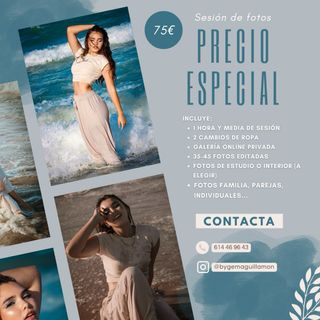 Sesión fotos 75€ - Oferta!