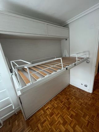 Litera plegable gris - 2 camas