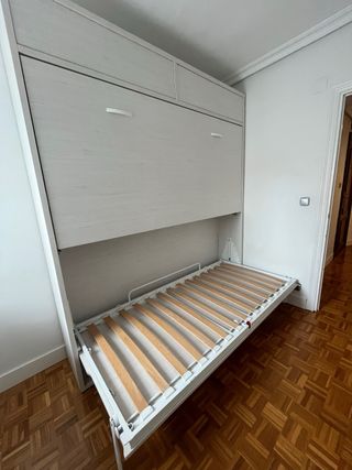Litera plegable gris - 2 camas