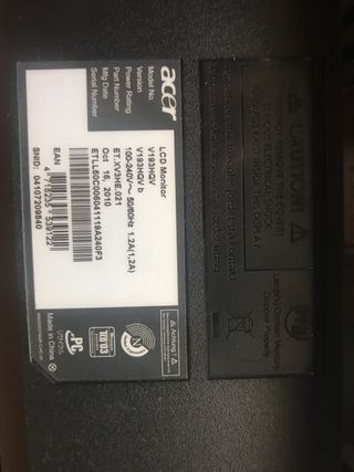 Monitor Acer V193HQv - Pantalla
En buen estado