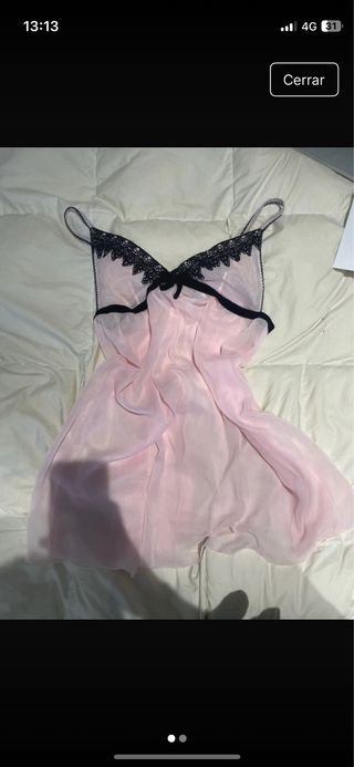 Vestido lencería rosa