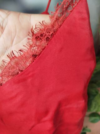 Top lencero Rojo Mango M 38 Tirantes
