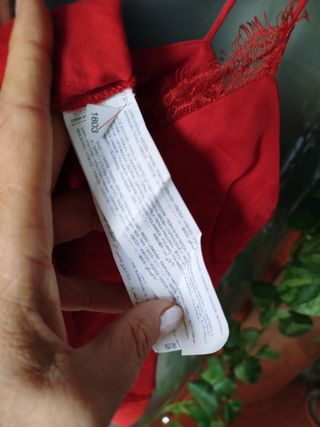 Top lencero Rojo Mango M 38 Tirantes