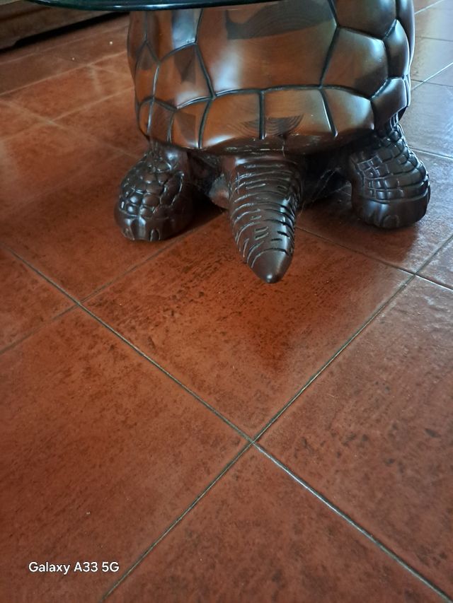 Mesa centro tortuga madera maciza