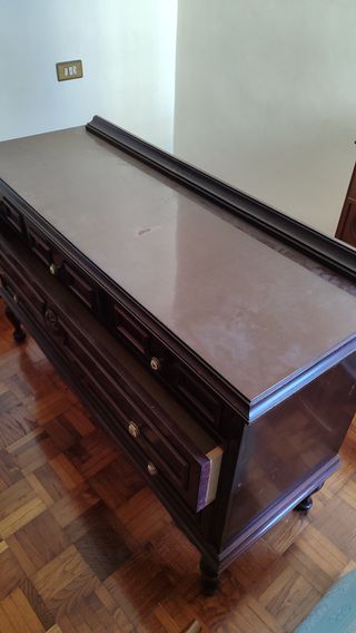 Cómoda y 2 Mesillas antigua de madera