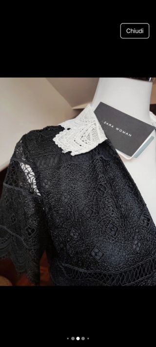 Vestito Zara pizzo nero Tg M
