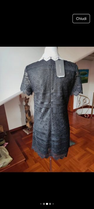 Vestito Zara pizzo nero Tg M