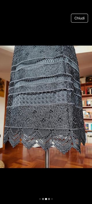 Vestito Zara pizzo nero Tg M