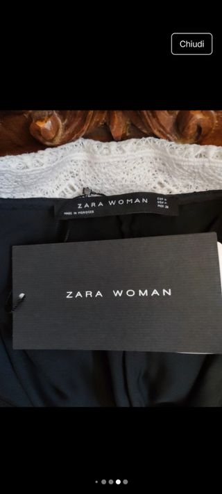 Vestito Zara pizzo nero Tg M