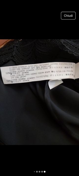 Vestito Zara pizzo nero Tg M