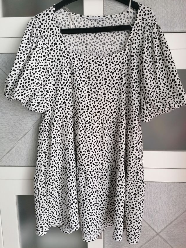 Vestido mujer blanco y negro - M