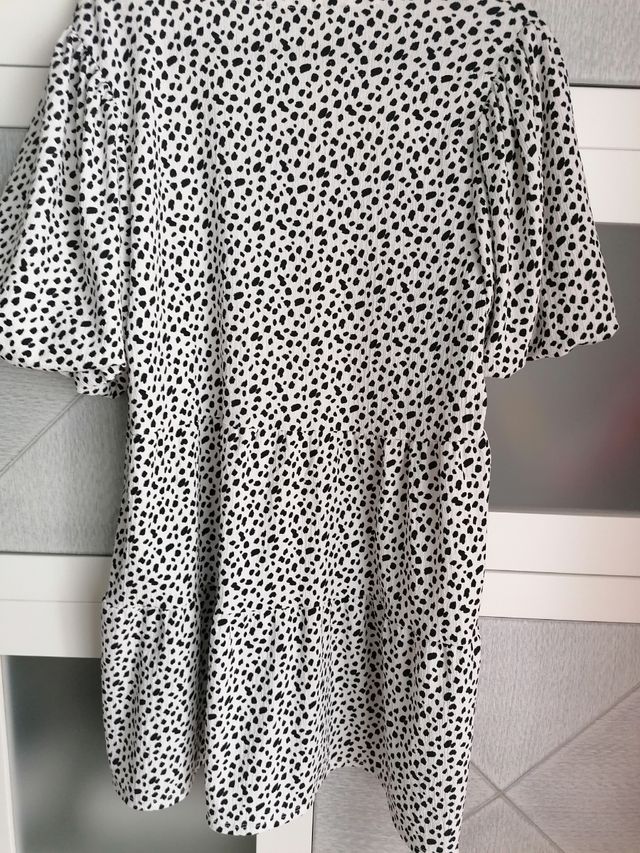 Vestido mujer blanco y negro - M