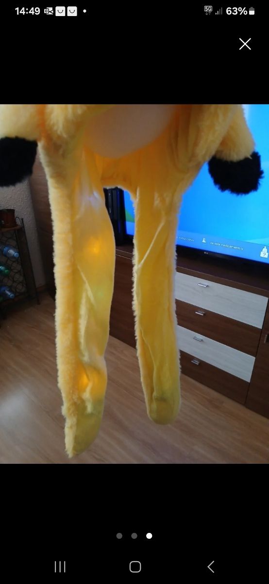 Gorro Pikachu, luces y sube orejas. 4-6 a. Aprox.