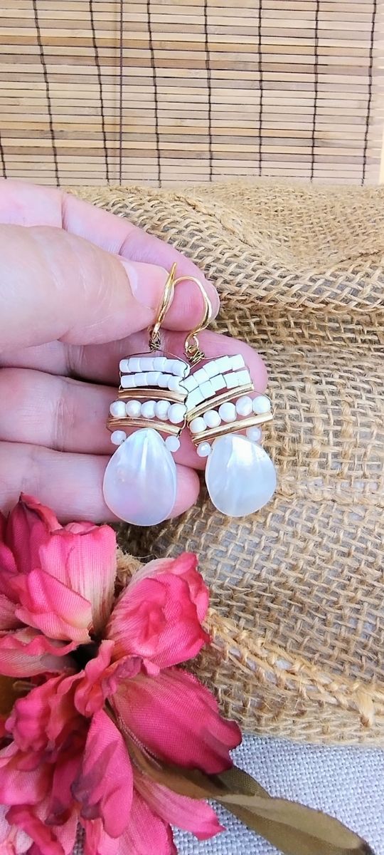 Pendientes NÁCAR Y PERLAS 