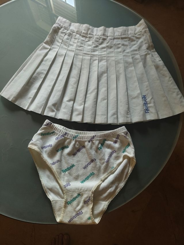 Falda tenis Reebok blanca + culote